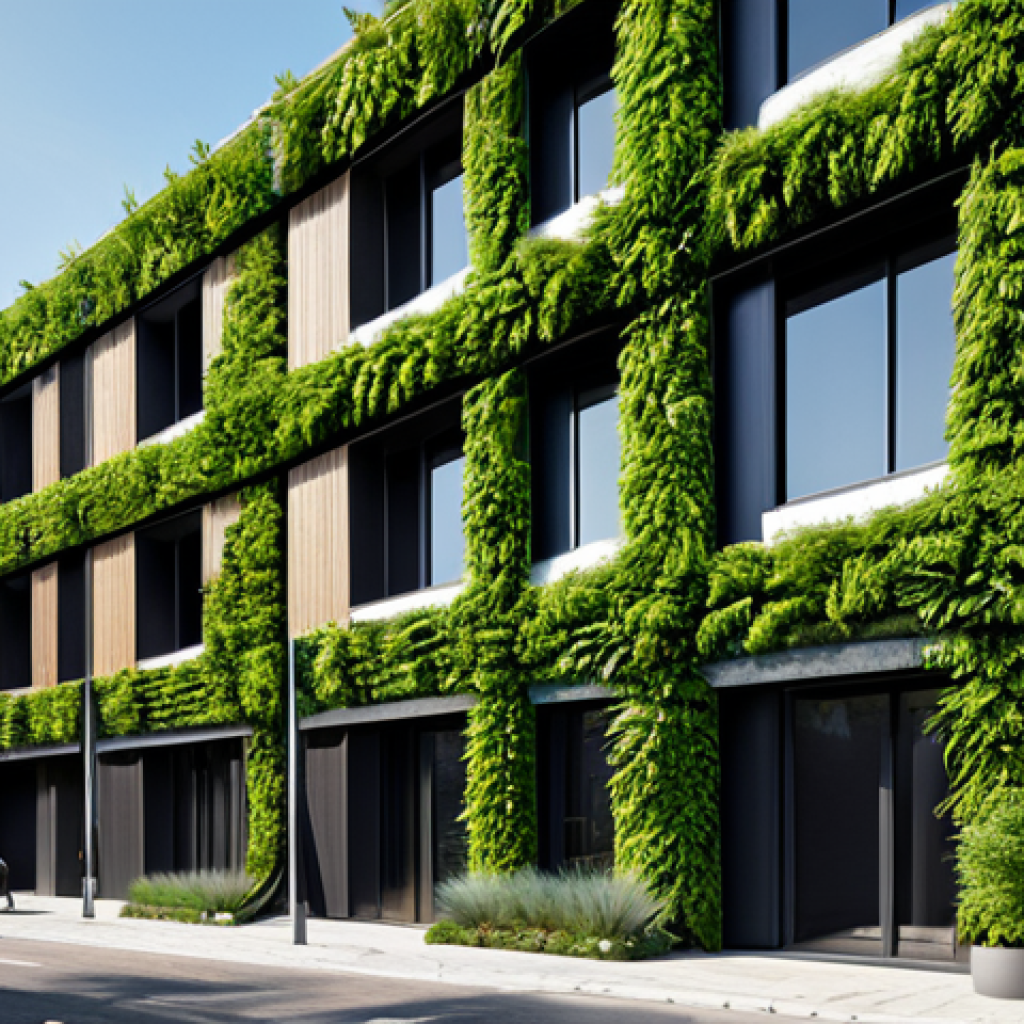 **
"A modern, eco-friendly office building exterior inspired by termite mound ventilation, fully clothed architects are presenting the sustainable design, showcasing integrated green walls and natural cooling systems, appropriate content, safe for work, perfect anatomy, correct proportions, professional architectural rendering, high quality, professional, modest."
**