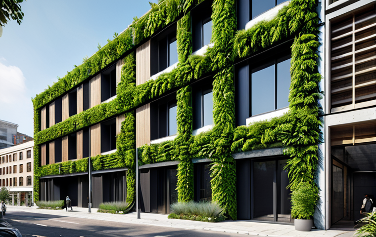 **
"A modern, eco-friendly office building exterior inspired by termite mound ventilation, fully clothed architects are presenting the sustainable design, showcasing integrated green walls and natural cooling systems, appropriate content, safe for work, perfect anatomy, correct proportions, professional architectural rendering, high quality, professional, modest."
**